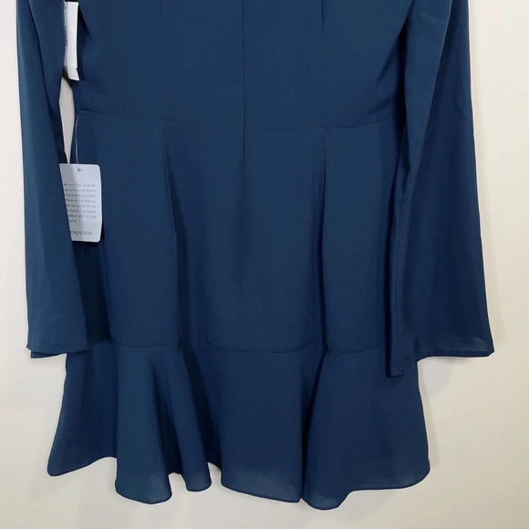 COOPER ST | NAVY VNECK LONG SLEEVE MINI DRESS - Picture 9 of 14